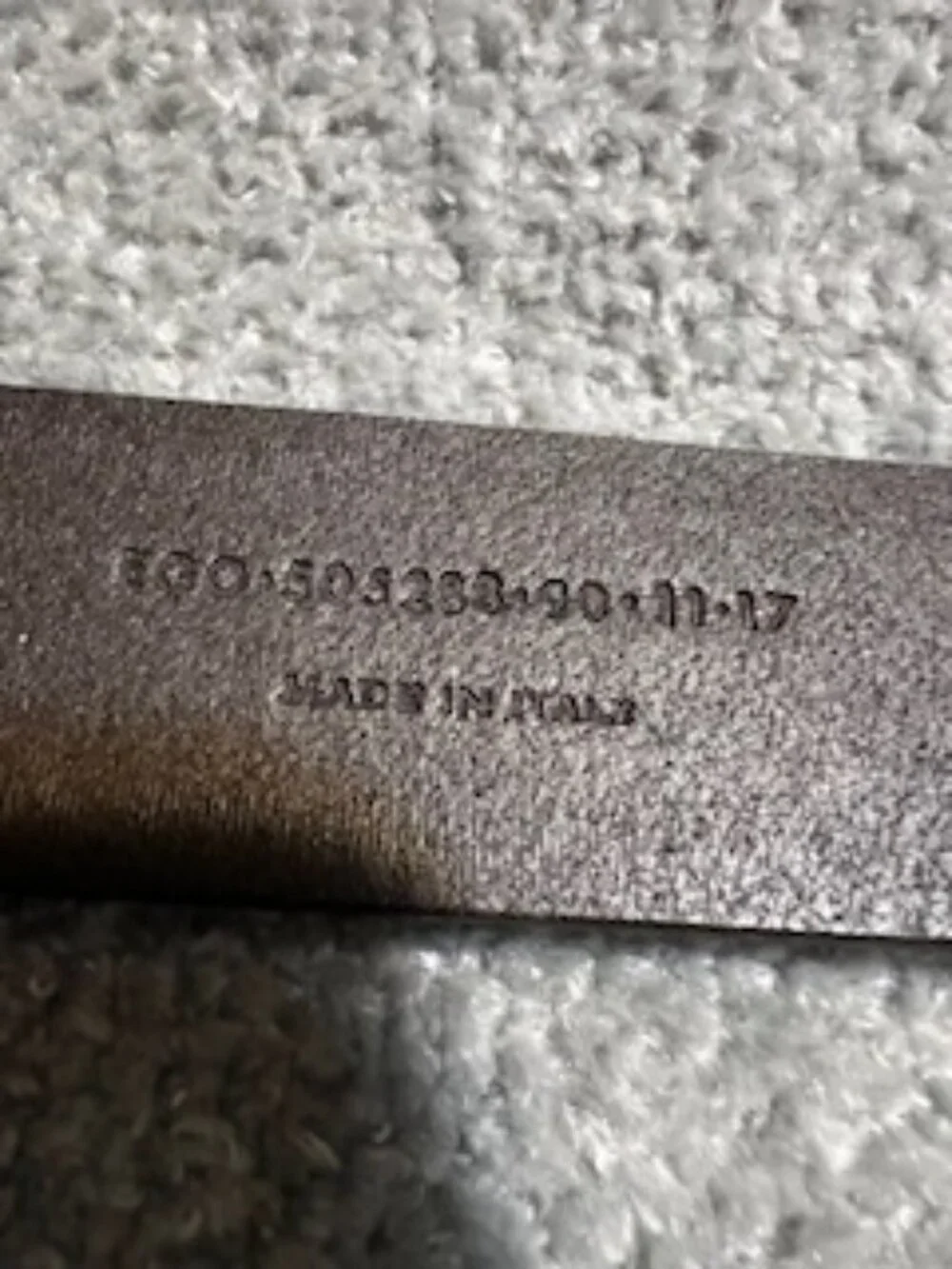 Authentic Almost New Black Yves Saint Laurent YSL With Silver Buckle 90cm. - Picture 6 of 7